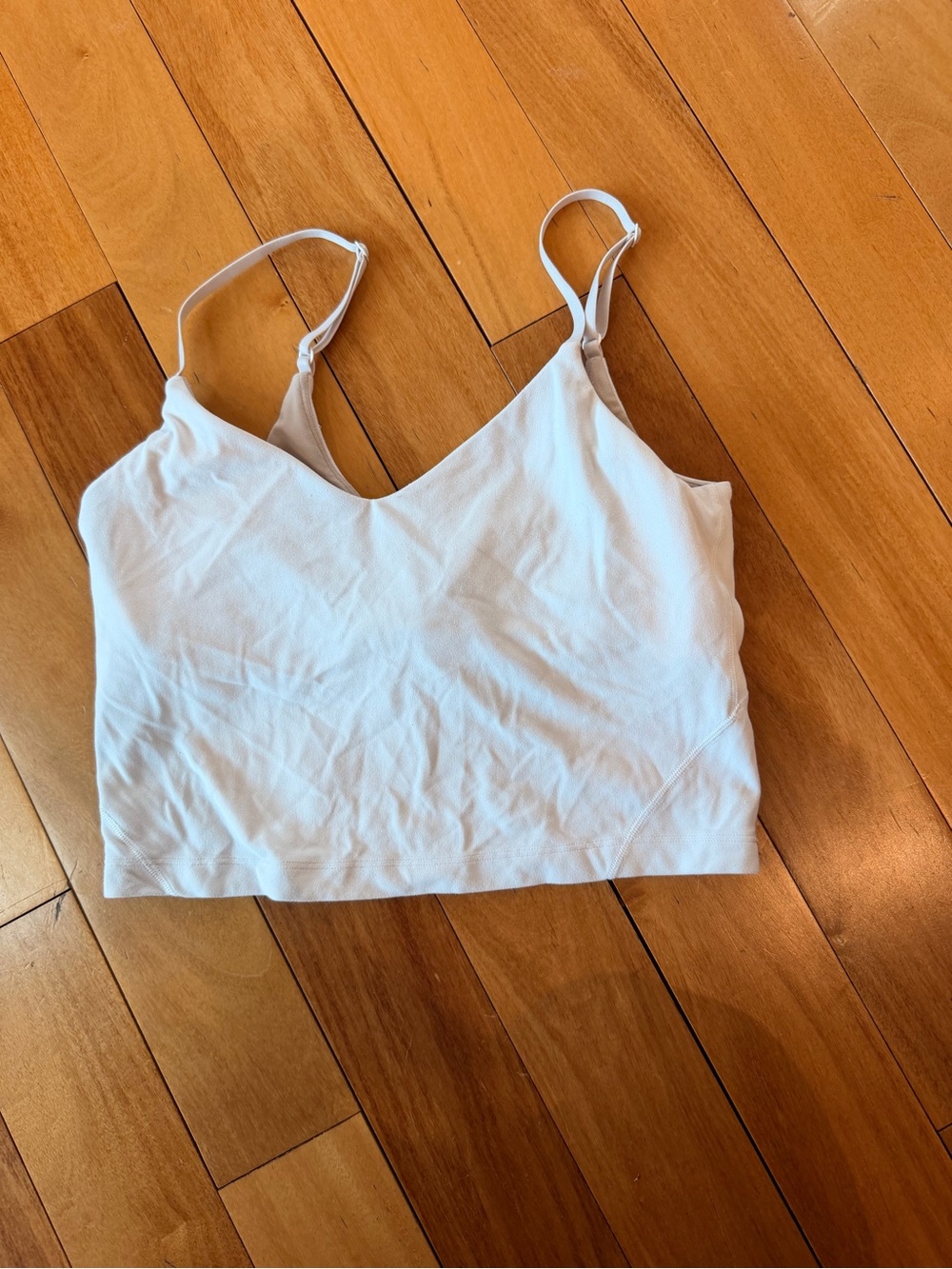 lululemon athletica White align Cropped Tank with Adjustable Straps